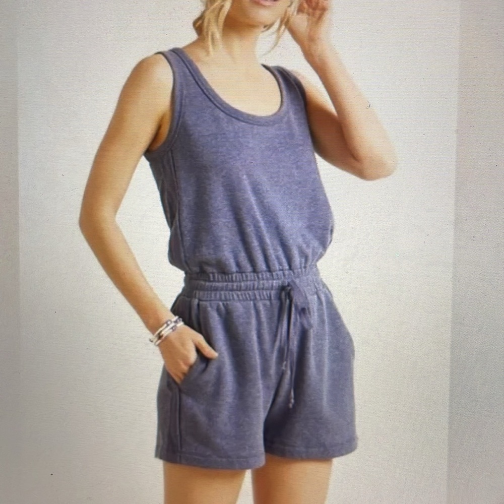 Evereve Tatum romper in Heather blue sz S
